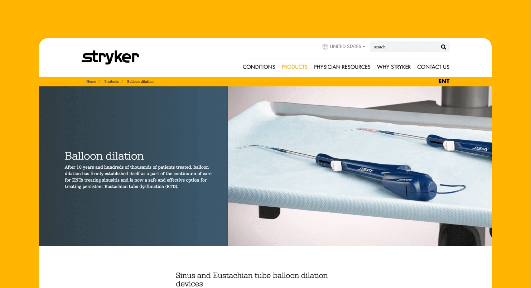 Stryker product detail page