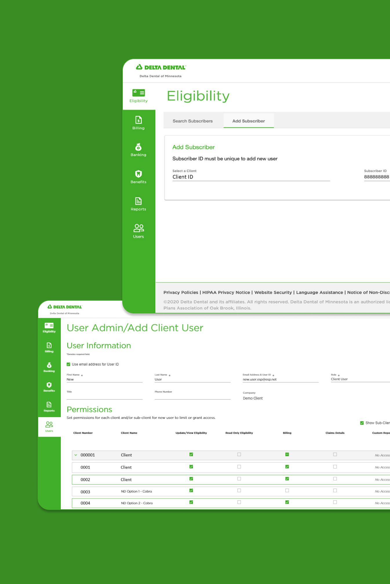 Delta Dental sample work