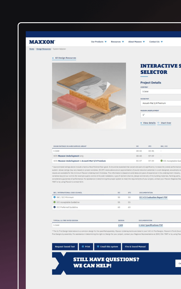 Example of Maxxon's 3D imagery on their website