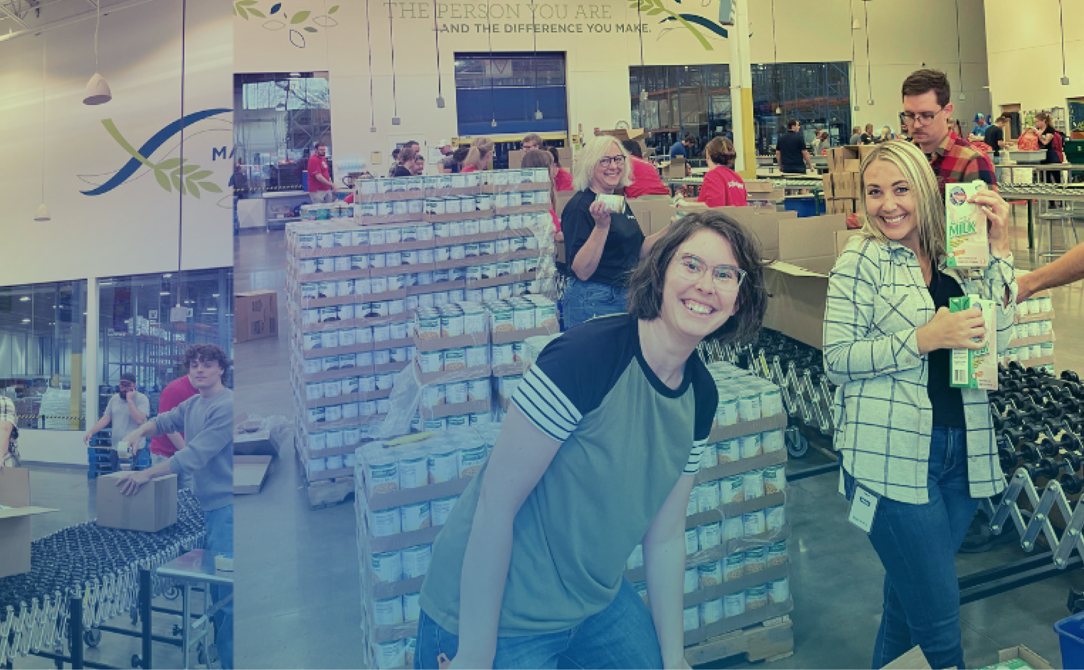 Creed Interactive workers volunteering at Second Hand Harvest.