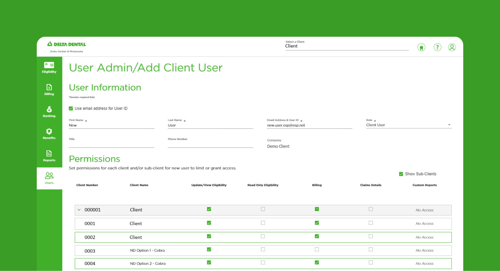 Delta Dental of Minnesota Insurance Portal Preview