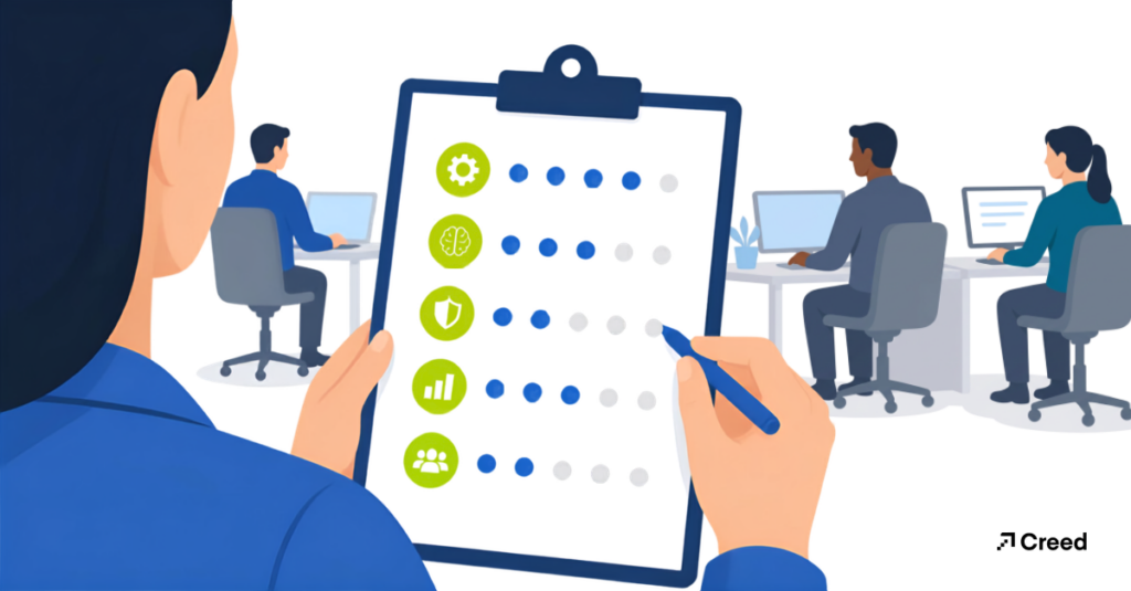 Graphic image of person holding clipboard with a checklist